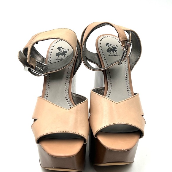 Circus Sam Edelman Y2K Camilla Sandals Chunky Platform in Beige Women’s 9.5 RARE - Picture 9 of 16